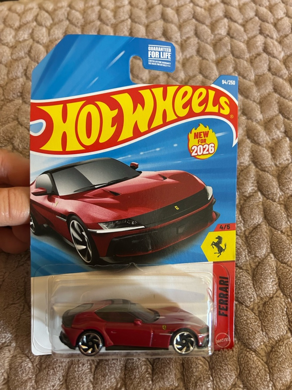 New Collectible Hot Wheels CAR Red Ferrari 12Cilindri Toy Supercar